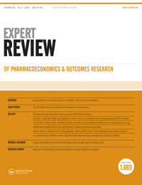 Cover image for Expert Review of Pharmacoeconomics & Outcomes Research, Volume 15, Issue 6, 2015