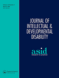 Cover image for Journal of Intellectual & Developmental Disability, Volume 41, Issue 1, 2016