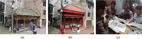 Figure 10. Kutu Phalcha (a) Before Construction, (b) After reconstruction and (c) Meeting with user’s community.