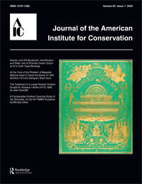 Cover image for Journal of the American Institute for Conservation, Volume 62, Issue 1, 2023