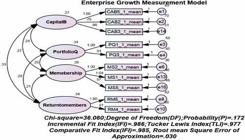 Figure 2. Enterprise growth measurement model.