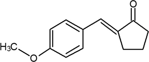 Figure 1 Chemical structure of (E)-2-(4-methoxybenzylidene)cyclopentan-1-one (A2K10).