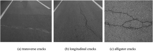 Figure 5. Three main types of cracks.