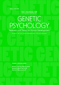 Cover image for The Journal of Genetic Psychology, Volume 179, Issue 2, 2018