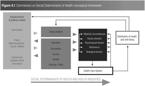 Figure 1. Commission of Social Determinants of Health conceptual framework for social determinants of health [Citation8]. Reprinted with permission.