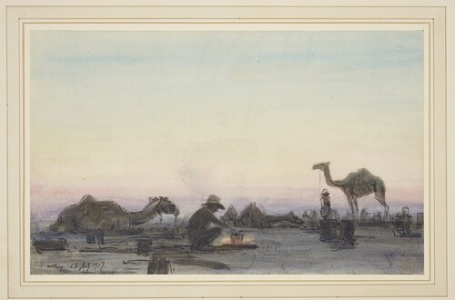 Figure 3. James McBey, The Long Patrol: Nightfall, 13 July 1917, pen and ink and watercolour on paper, 213 × 342 mm. London, British Museum © Aberdeen City Council (James McBey) and The Trustees of the British Museum. All rights reserved.