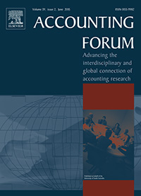 Cover image for Accounting Forum, Volume 39, Issue 2, 2015