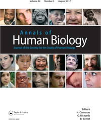 Cover image for Annals of Human Biology, Volume 44, Issue 5, 2017