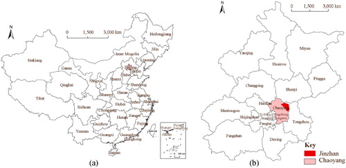 Figure 1. Location of Jinzhan, Chaoyang, Beijing, China.