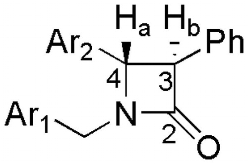 Figure 2. General structure of synthesized β-lactam derivatives.