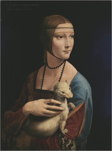 Figure 2. Lady with an Ermine (Portrait of Cecilia Gallerani) is widely attributed to Leonardo da Vinci due in part to the style of chiaroscuro (Vezzosi Citation1997).
