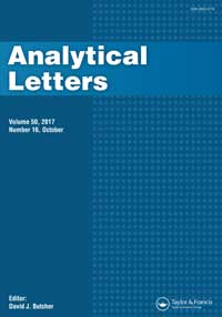 Cover image for Analytical Letters, Volume 50, Issue 16, 2017