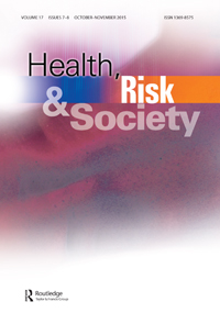 Cover image for Health, Risk & Society, Volume 17, Issue 7-8, 2016