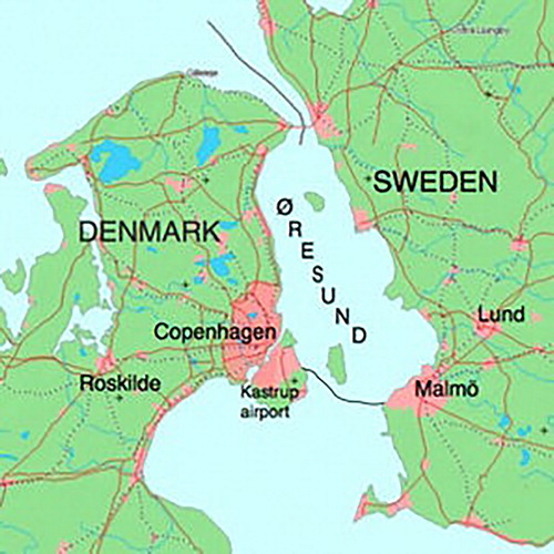 Figure 1. The Greater Copenhagen Region. Map: Lund University.