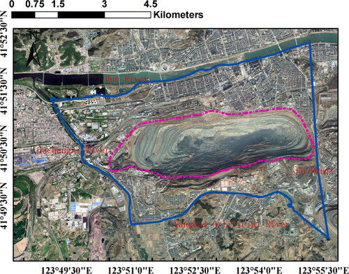 Figure 1. The location and the over view of the study area.