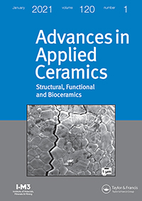 Cover image for Advances in Applied Ceramics, Volume 120, Issue 1, 2021