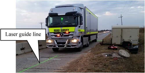 Figure 3. SANRAL Traffic Speed Deflectometer truck on test section.