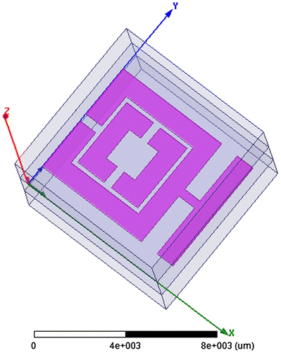 Figure 4. Combined 2-segment labyrinth–CLS metamaterial.