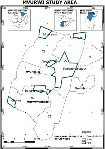 Figure 3. Zimbabwean field sites (source: Maguranyanga et al. (Citation2021)).