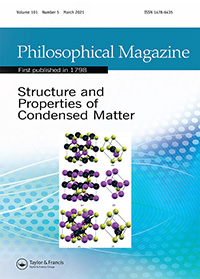 Cover image for Philosophical Magazine, Volume 101, Issue 5, 2021