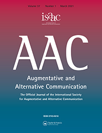Cover image for Augmentative and Alternative Communication, Volume 37, Issue 1, 2021