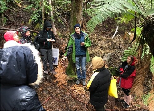 Figure 1. Hearing from veteran forest activist Geoff Law (photo by Gabi Mocatta).