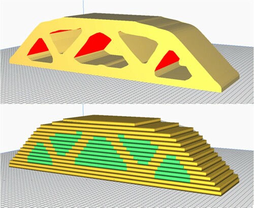 Figure 12. The STL file and slicing preview in slicing software.
