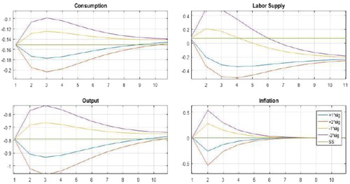 Figure 2. Dynamic responses to a monetary shock. Source: Authors’ calculation.