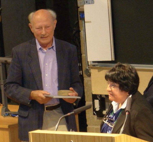 Figure 1. Prof. Wolfgang Haase receiving the Freedericksz Medal of the Russian Liquid Crystal Society.