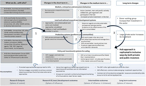 Figure 3. Summary of Maziwa Zaidi change pathway.