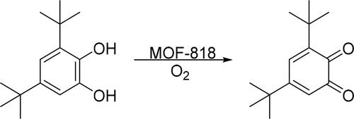 Figure 14. The oxidation of 3,5-Di-tert-butylcatechol catalyzed by MOF-818.