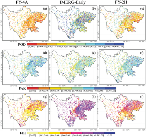 Figure 5. Spatial distribution map of satellite QPE precipitation event detection index.