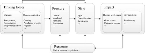 Figure 2. DPSIR framework of land degradation.