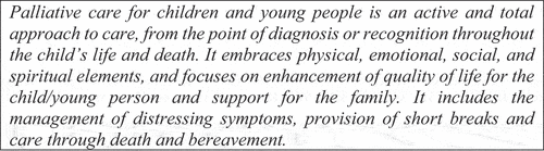 Figure 1. Definition of children’s palliative care (Chambers, Citation2018, p. 9).