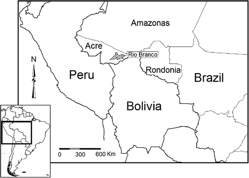 Figure 1. Rio Branco, the capital city of Acre, Brazil, in the Southwest Brazilian Amazon.