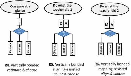 Figure 5 Development 1: appearance of three vertically bonded routines.