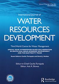Cover image for International Journal of Water Resources Development, Volume 37, Issue 3, 2021
