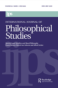 Cover image for International Journal of Philosophical Studies, Volume 26, Issue 3, 2018