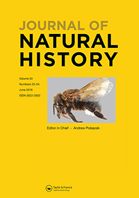 Cover image for Journal of Natural History, Volume 53, Issue 23-24, 2019