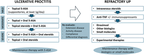 Figure 2. A proposed management algorithm for ulcerative proctitis.