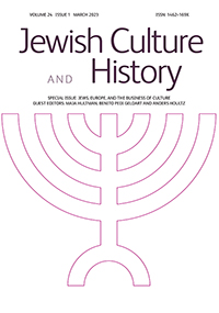 Cover image for Jewish Culture and History, Volume 24, Issue 1, 2023
