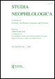 Cover image for Studia Neophilologica, Volume 67, Issue 1, 1995