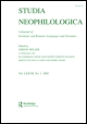 Cover image for Studia Neophilologica, Volume 60, Issue 2, 1988