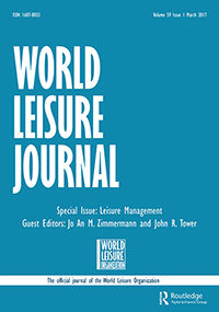 Cover image for World Leisure Journal, Volume 59, Issue 1, 2017