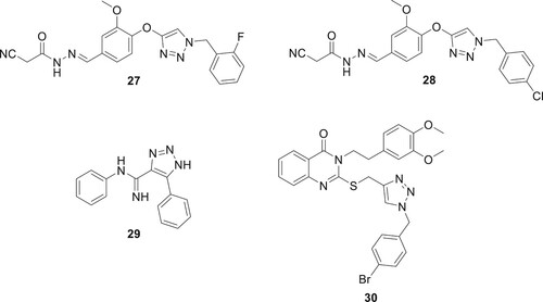 Figure 6. Representative examples of 1,2,3-triazoles with anti-diabetic activity.