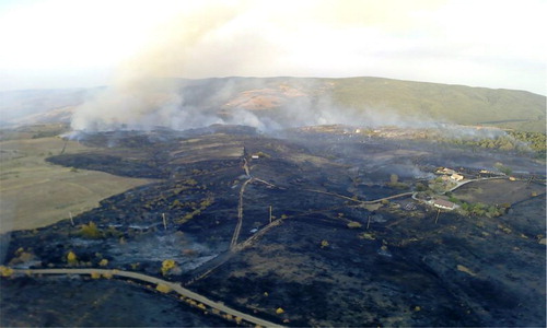 Figure 6. Rifreddo fire aerial image. (source: Civil Protection Department - Basilicata Region).