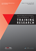 Cover image for International Journal of Training Research, Volume 11, Issue 3, 2013