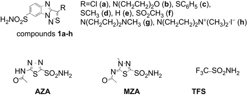Figure 1.  Chemical structures of the compounds used in the study.