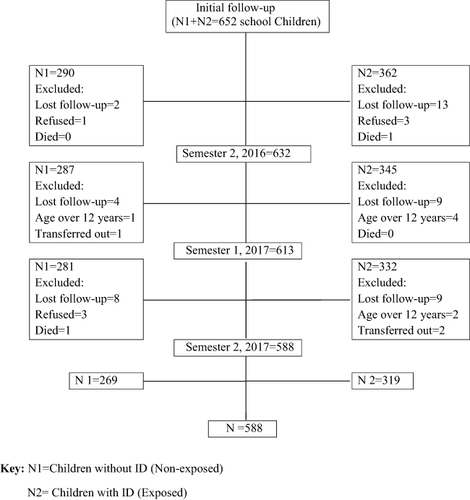 Figure 2 Study profiles of school children in southwest Ethiopia, 2016–2017.