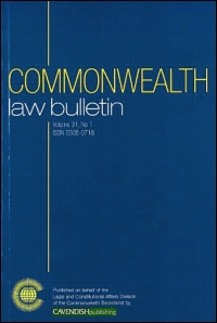Cover image for Commonwealth Law Bulletin, Volume 38, Issue 4, 2012